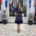 VICTORIA | PLEATED POLKA DOT DRESS