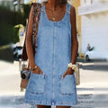 Deby | Comfortable Sleeveless Denim Dress