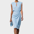Laurena | Graceful Flowing Elegant Midi Dress