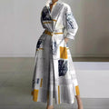 Vienna | Elegant Front Wrap Collared Maxi Dress