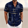 Gerald | Modern Line-Print Short Sleeve Shirt