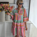 Livia | Elegant Boho Wide Sleeve Dress