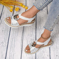 Aria | Braided Rope Platform Sandals